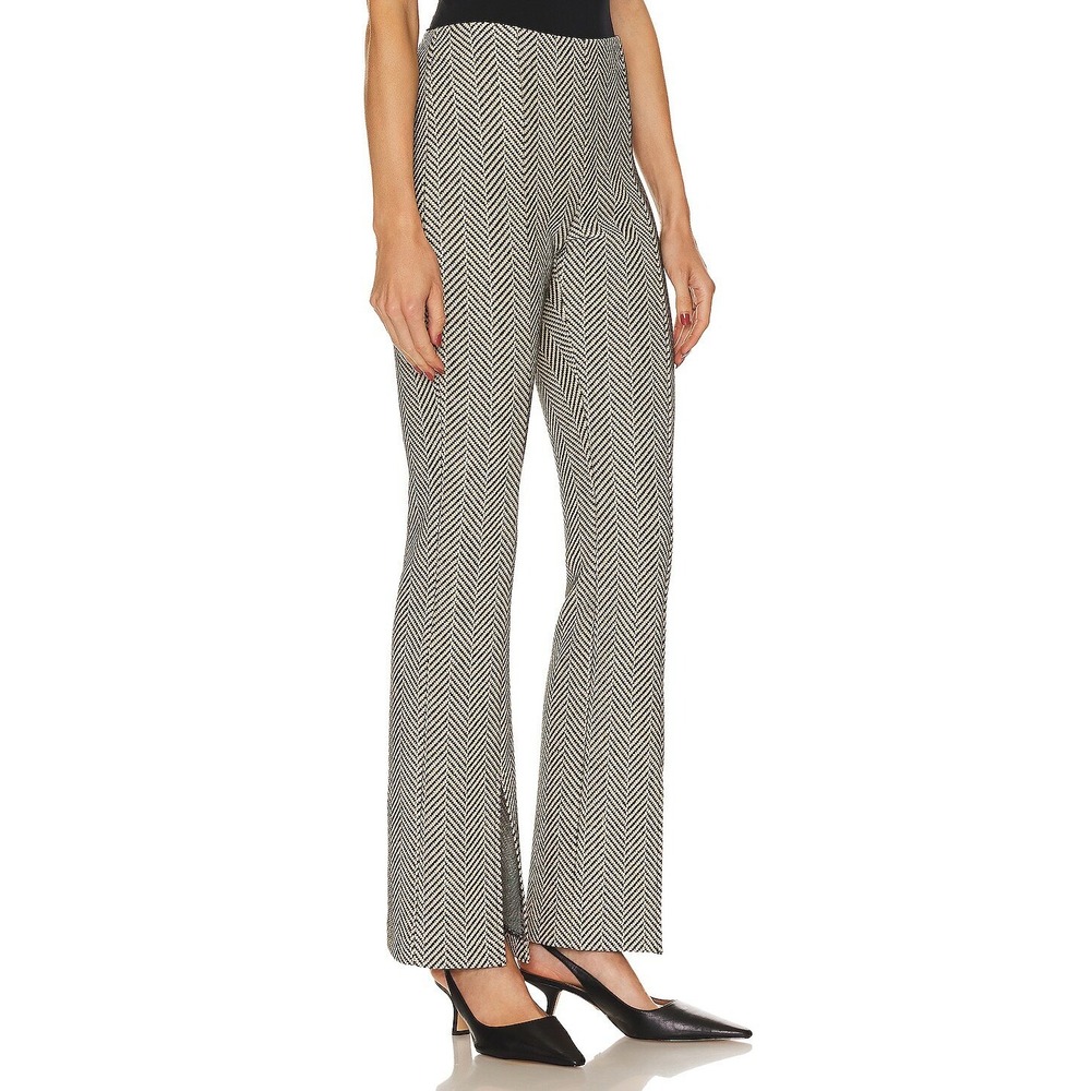 NWT Le Superbe Black Cream Metallic Modern Love Flare Pant, Size 0, $395